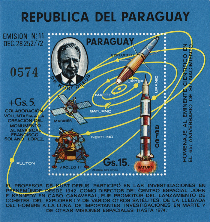 Source&mdash;Scanned from personal collection&mdash;Commemorative stamps by Paraguay (1975)